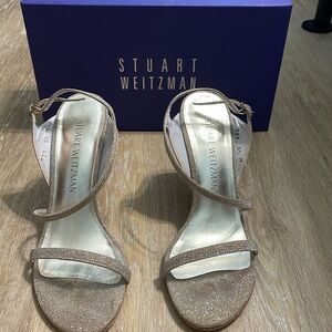 Sparkly Gold Stuart Weitzman heels